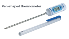 Pen-shaped thermometer