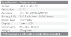THERMACHECK THERMOMETER & PROBE