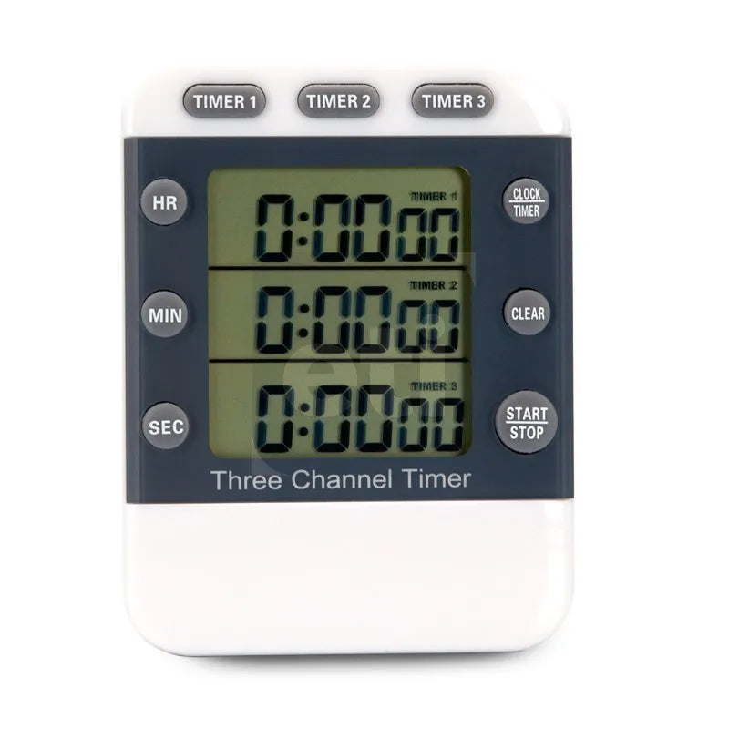 Three Channel Kitchen Timer with alarm | Selectech Lab Equipment