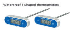 Waterproof T-Shaped thermometers